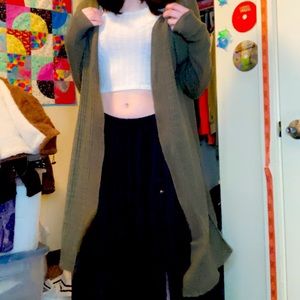 Dark green cardigan